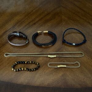 Gold, Brown, & Blue Jewelry Set